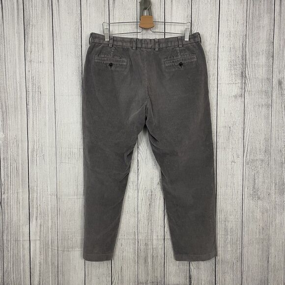 Brooks Brothers Men's W36 x L28 Gray Flat Front Heavyweight Corduroy Pants - Picture 8 of 8